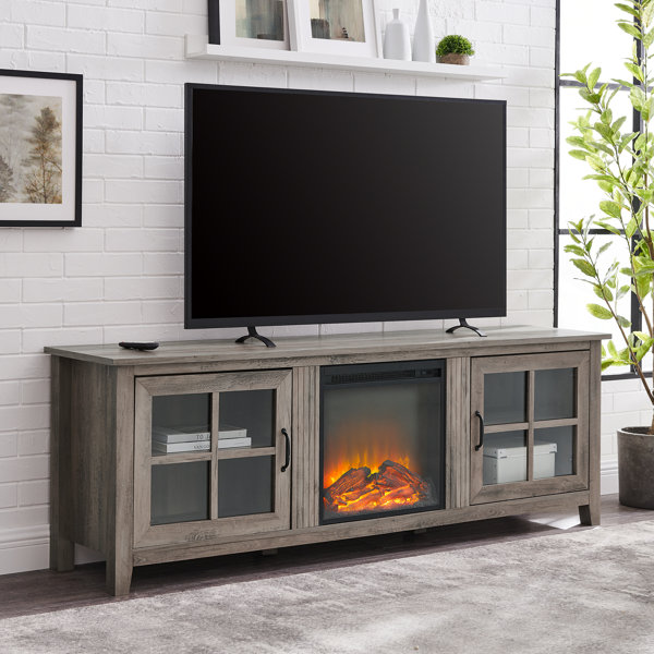 Charlton Home® Dake TV Stand for TVs up to 78" with Fireplace Included